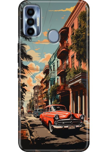 Tecno Spark 7 Pro Kılıf Renkli Silikon Küba