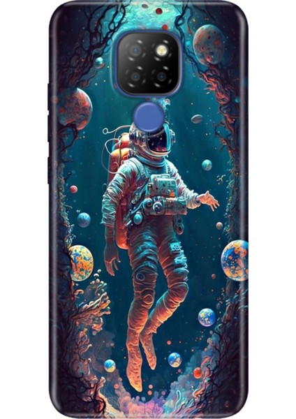 General Mobile Gm 20 Kılıf Desenli Silikon Case Uv Astronot