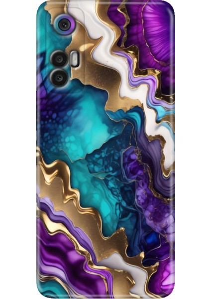 Tcl 30 Kılıf Silikon Renkli Phone Case Keskin Ametist