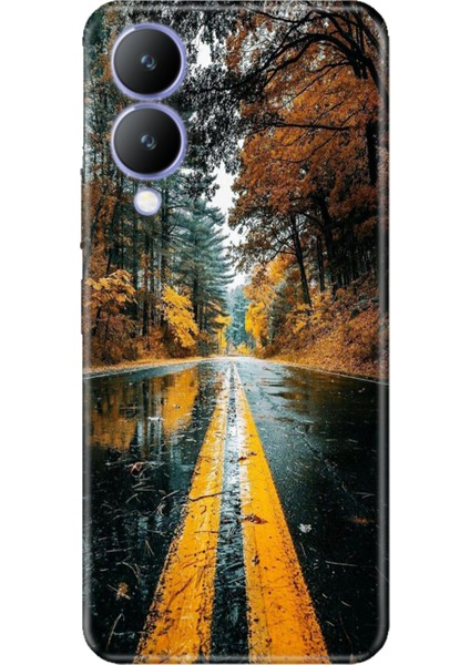 Vivo Y17S Kılıf Desenli Kapak Renkli Silikon Cvr Korku Yolu