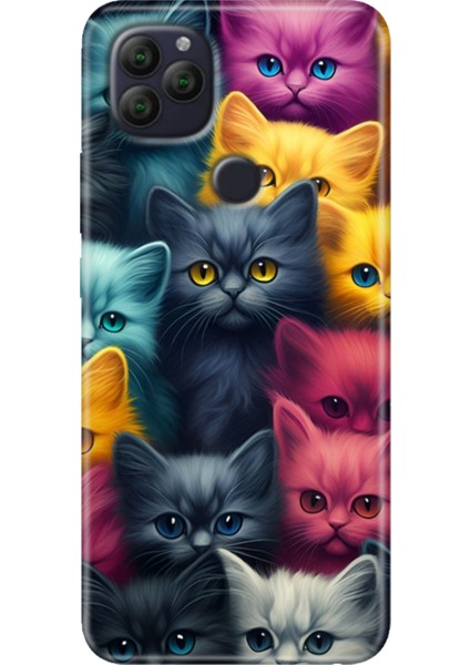 General Mobile Gm 22 - 22S Kılıf Desenli Rubber Silikon Kedi Ordusu