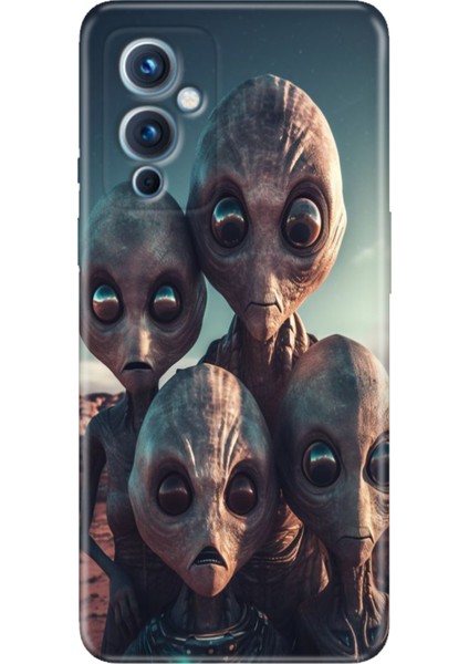 Oneplus 9 Kılıf Desenli Silikon Renkli Tpu Uv Ufo