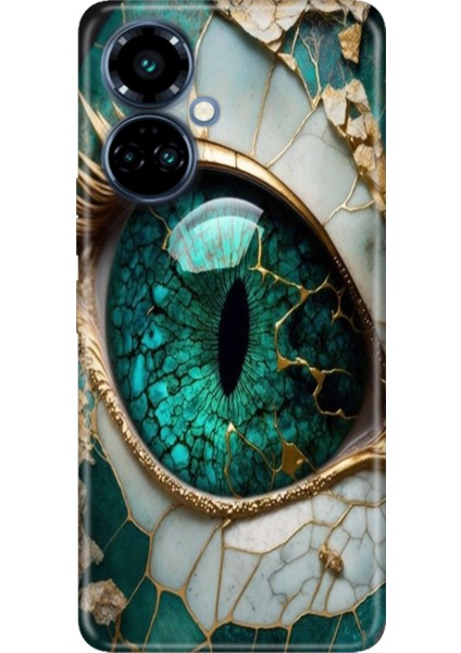 Tecno Camon 19 Pro Kılıf Renkli Temalı (CI8N) Uyumlu Silikon Tanrıça Gözü