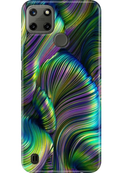 Realme C21Y - Realme C25Y Kılıf Desenli Kapak Renkli Tpu Uv Holographic