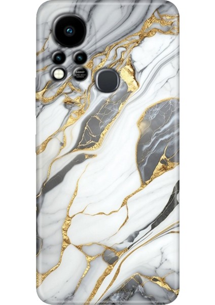 Infinix Hot 11S Uyumlu Kılıf Renkli Tpu Silikon Arsos Mermer