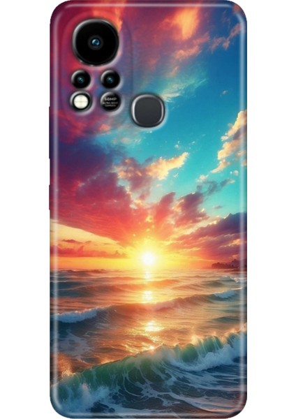 Infinix Hot 11S Uyumlu Kılıf Renkli Tpu Silikon Okyanus