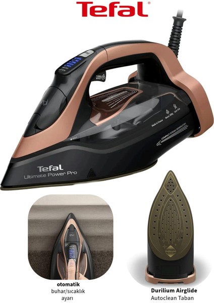 Akıllı Durilium Airglide Autoclean Taban 3200W Buharlı Ütü Kumaşa Göre Isı Ayarlayan Ultimate Power Pro+Şarjlı Hav &yün Temizleyici