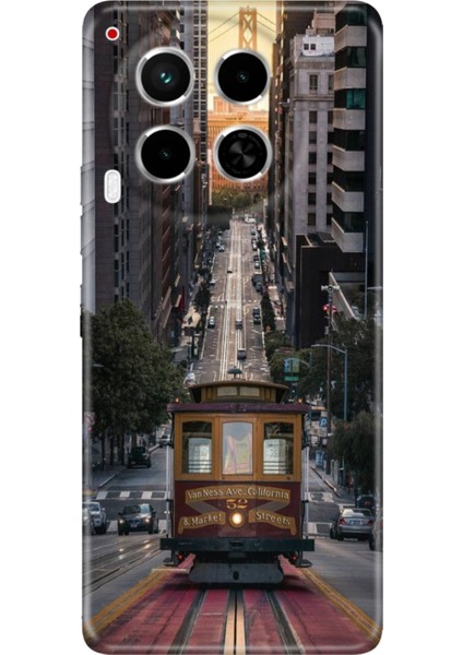 Tecno Camon 30 Kılıf (Cl6) Uyumlu Silikon Desenli Kapak California