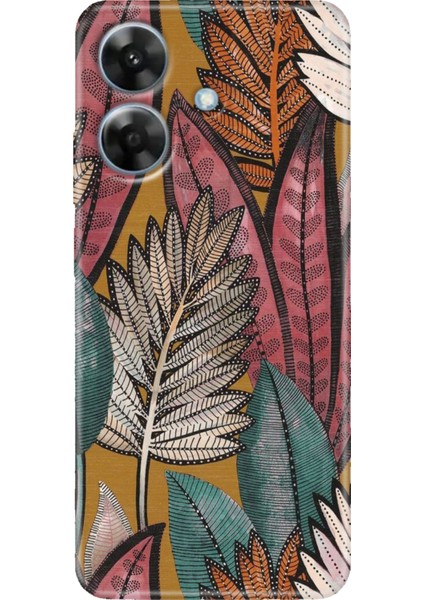 Realme Note 60 4g Kılıf Renkli Baskılı Tasarım Desenli Case Yapraklar