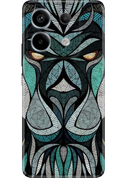 Redmi Note 13 Pro 5g / Poco X6 Kılıf Renkli Esnek Silikon Lion Mandala