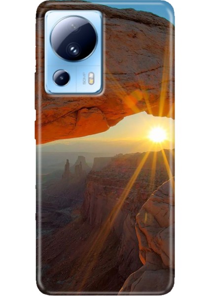 Xiaomi Mi 13 Lite Kılıf Desenli Mi 13 Lite Design Silikon Sun