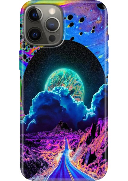 Apple iPhone 12 Pro Kılıf Tasarım Baskılı Silikon Dream Road