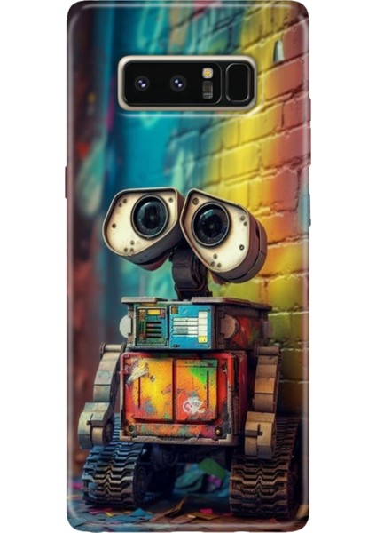Samsung Galaxy Note 8 Kılıf Renkli Temalı Note8 Silikon Robotic