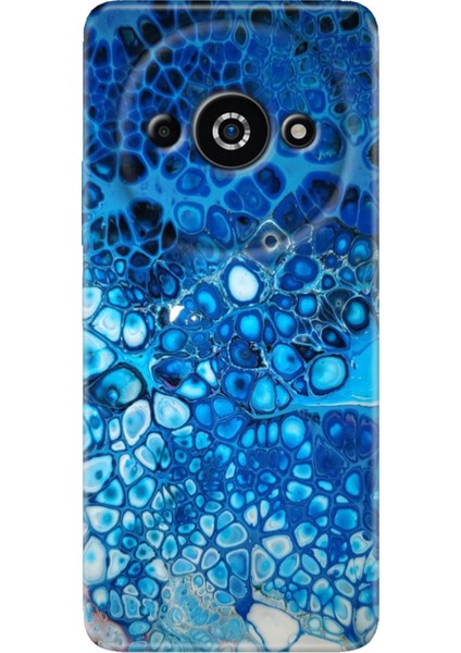 Xiaomi Poco C61 Kılıf Tasarım Baskılı Silikon Derin Mavi