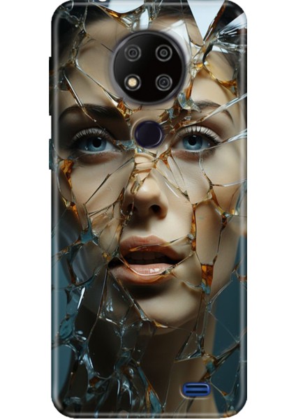 Reeder P13 Blue Max 2020 Kılıf Desenli Kapak Silikon Cover Cam Kırığı