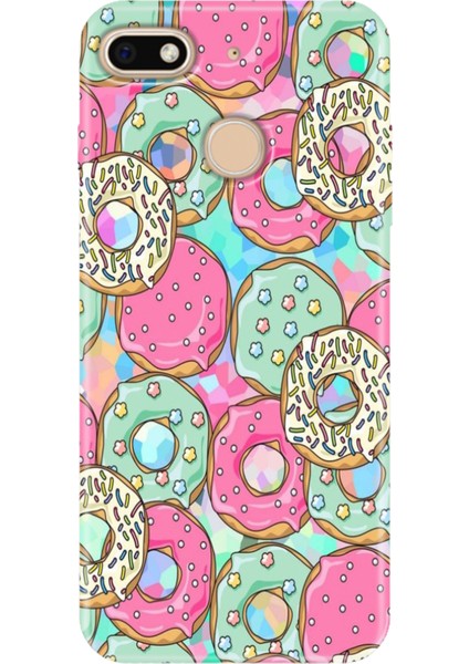 General Mobile Gm 8 Go Kılıf Desenli Silikon Renkli Tpu Uv Donut