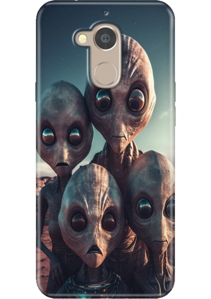 General Mobile Gm 8 Uyumlu Kılıf Desenli Silikon Renkli Tpu Uv Ufo