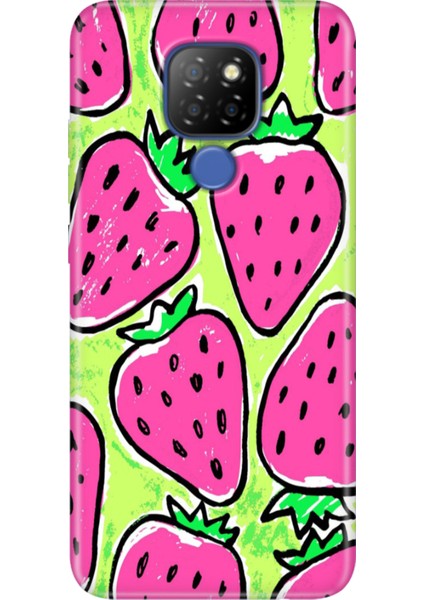 General Mobile Gm 20 Kılıf Desenli Silikon Case Uv Çilek