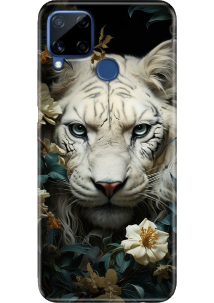 Realme C15 Kılıf Desenli Silikon Renkli Tpu Uv Aslan