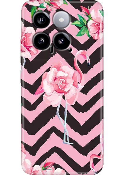 Xiaomi Mi 14 Kılıf Renkli Rubber Kapak Silikon Flamingo