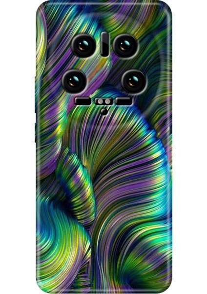 Xiaomi Mi 14 Ultra Kılıf Renkli Rubber Desen Silikon Holographic