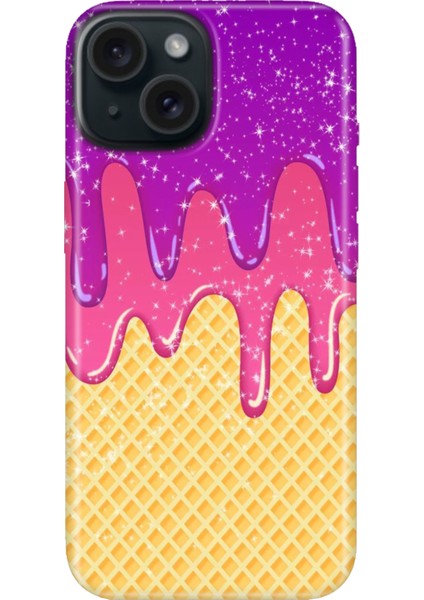 iPhone 13 - 14 Kılıf Desenli Kapak Renkli Tpu Uv Krema