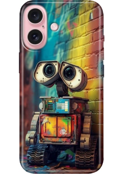 iPhone 16 Plus Kılıf Silikon Desenli Kalıplı Case Robotic