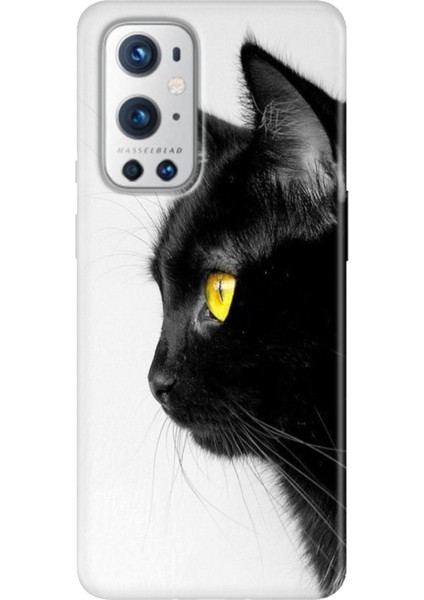 Oneplus 9 Pro Kılıf Desenli Design Silikon Kedi Bakışı