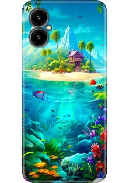 Omix X3 Kılıf Renkli Temalı Silikon Island