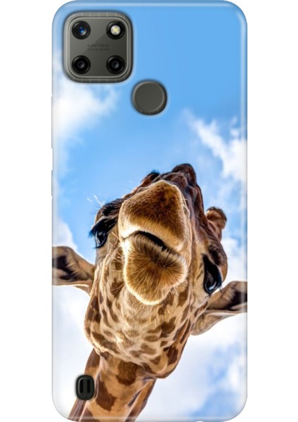 Realme C21Y - Realme C25Y Kılıf Desenli Kapak Renkli Tpu Uv Öpücük