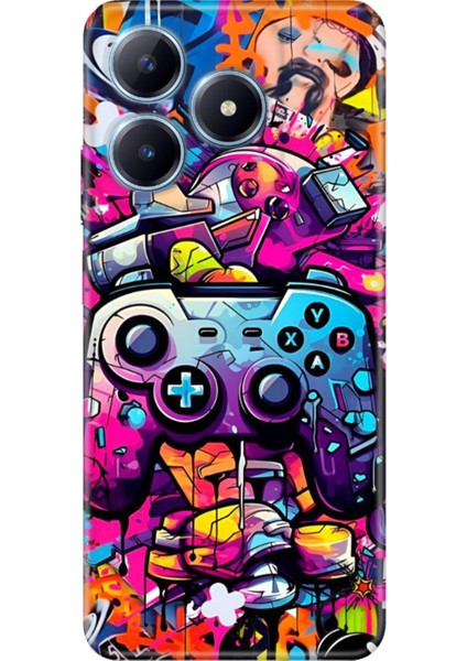 Realme C63 Kılıf Renkli Baskılı Silikon Gamer