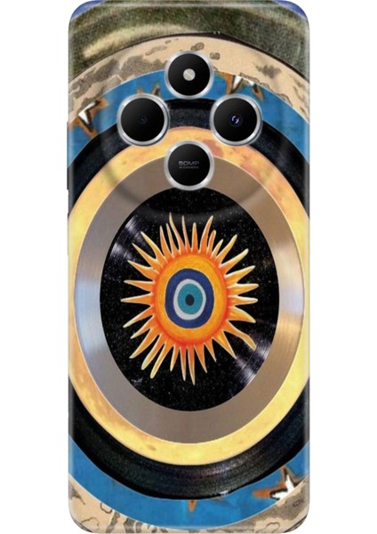 Xiaomi Redmi 14C Kılıf Renkli Rubber Desenli Silikon Nazar