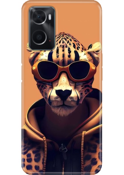 Oppo A76 Kılıf Silikon Tasarım Stok Tiger