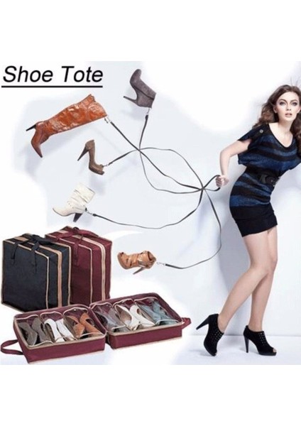 Fermuarlı 6 Bölmeli Ayakkabı Saklama Hurcu modelleri