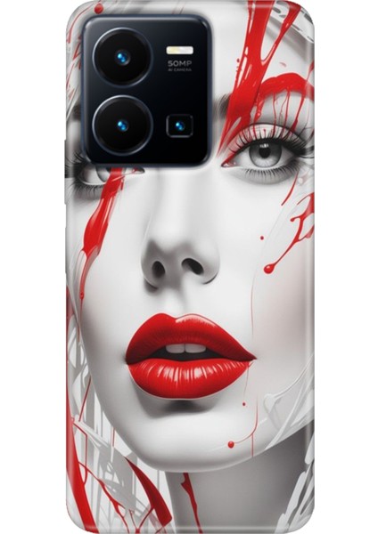 Vivo Y22S -Y35 Kılıf Desenli Kapak Renkli Tpu Uv Lady