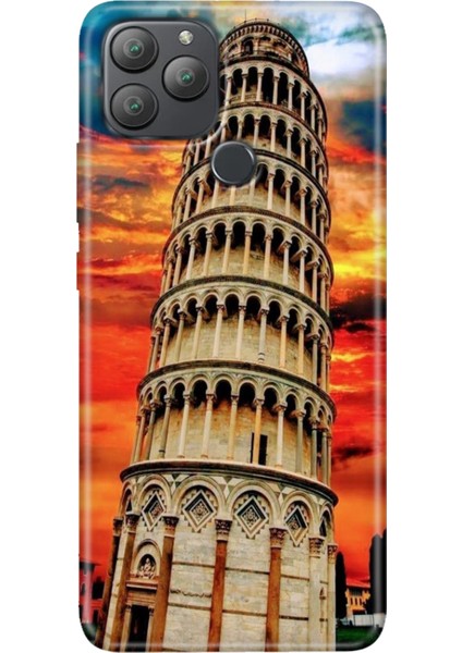 General Mobile Gm 22 Plus Kılıf Desenli Esnek Silikon Uv Pizza Kulesi