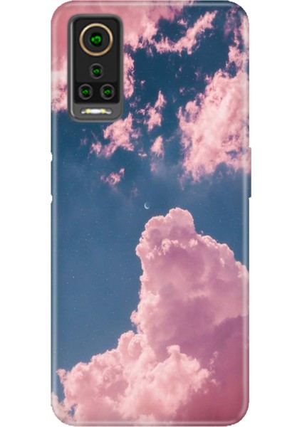 General Mobile Gm 22 Pro Kılıf Hd Desenli Esnek Silikon Pembe Bulut
