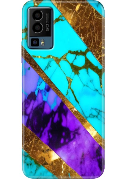 General Mobile Gm 23 Kılıf Desenli GM23 Silikon Case Uv Nezih Mermer