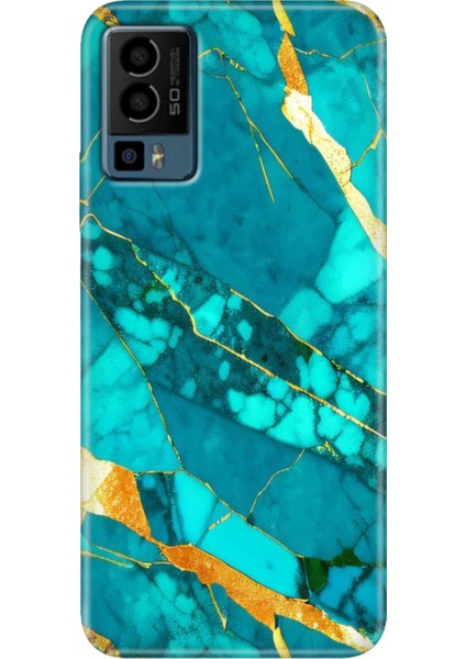 General Mobile Gm 23 Kılıf Desenli GM23 Silikon Case Uv Prag Mermer