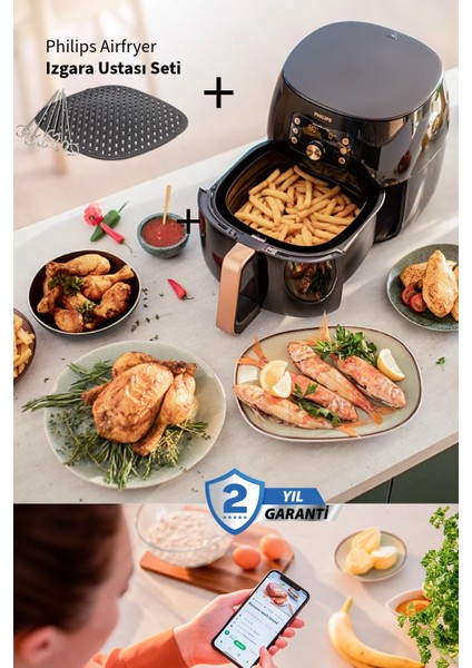 Güvenli Kullanım – Otomatik Kapanma ve Isı Koruması 7.3 L Ultra Geniş Kapasite Xxl Premium Airfryer & Fritöz 2250W