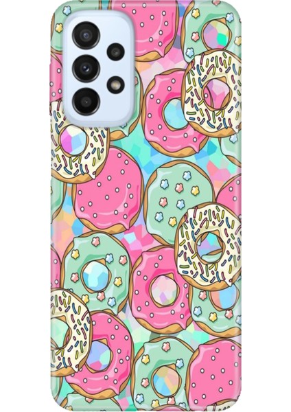 Samsung Galaxy A23 Kılıf Silikon Tasarım Stok Donut