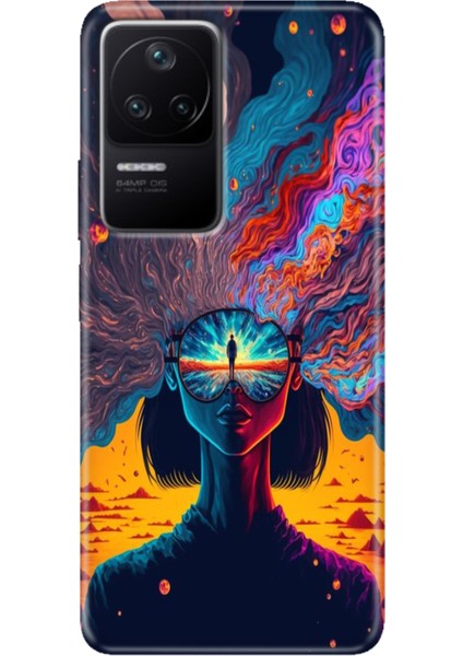 Xiaomi Poco F4 Kılıf Desenli Kapak Renkli Ermer Girdap