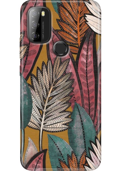 Reeder P13 Blue Max 2021 Kılıf Rubber Baskı Silikon Cover Yapraklar