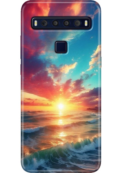 Tcl 10L Kılıf Baskılı 6.53" Silikon Renkli Resimli Arka Kapak Okyanus