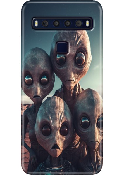 Tcl 10L Kılıf Baskılı 6.53" Silikon Renkli Resimli Arka Kapak Ufo