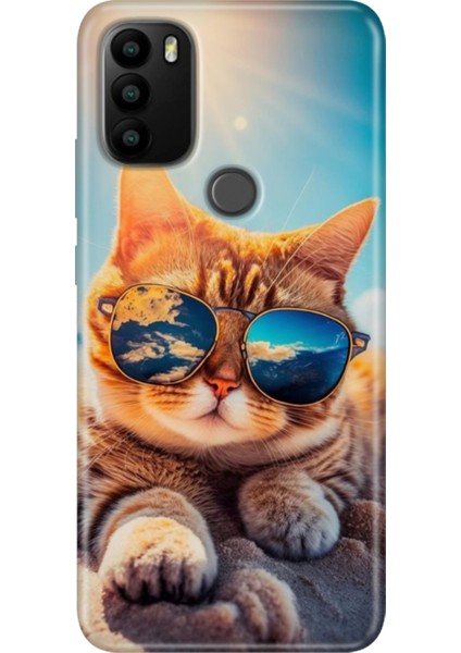 General Mobile Gm 21 Pro Kılıf Baskılı Esnek Silikon Kapak Cat