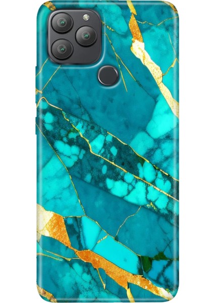 General Mobile Gm 22 Plus Kılıf Desenli Esnek Silikon Uv Prag Mermer