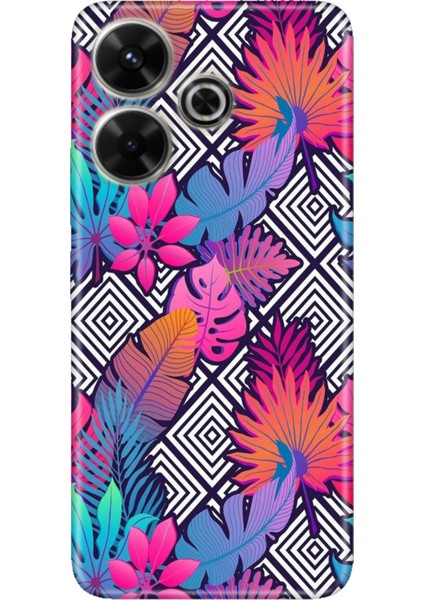 Xiaomi Redmi 13 4g Kılıf Renkli Tpu Baskı Ermer Silikon Botanik