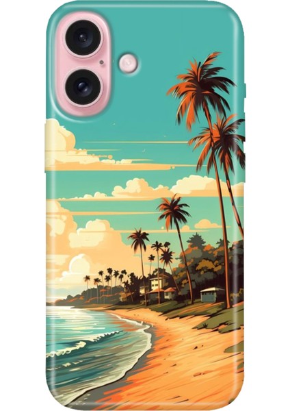 iPhone 16 Kılıf Silikon Desenli Kalıplı Case Malibu