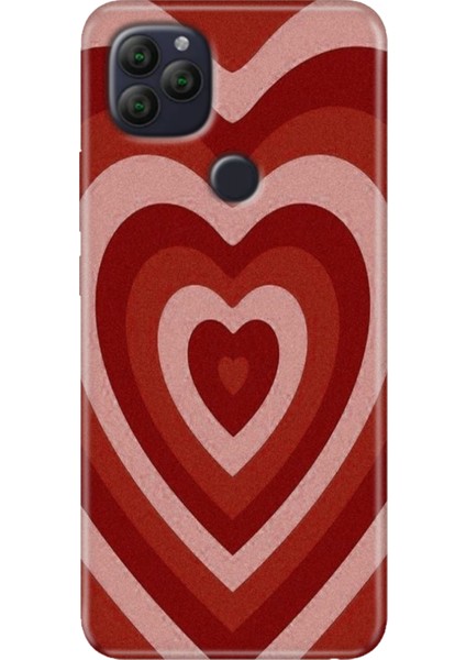 General Mobile Gm 22 - 22S Kılıf Desenli Rubber Silikon Mat Kalp